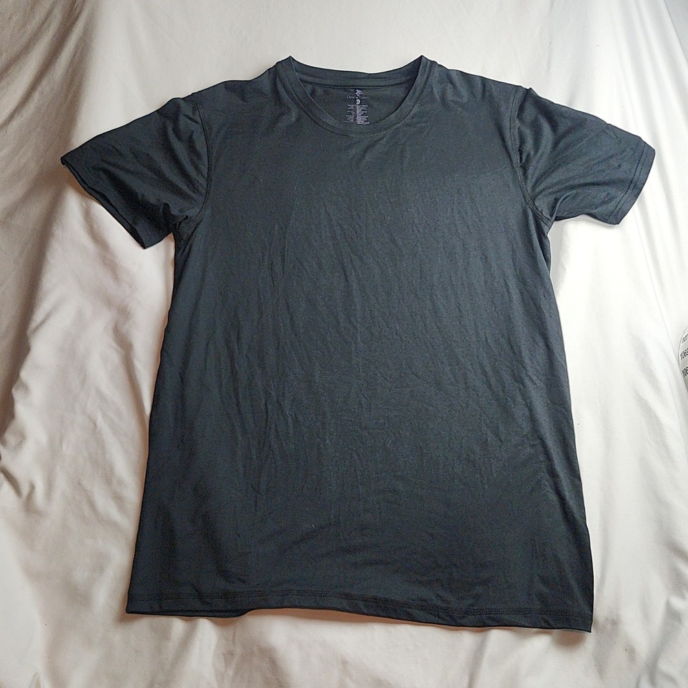 CXL by Christian Lacroix Crewneck T-Shirt Dark Gray Polyester Spandex Size XL
